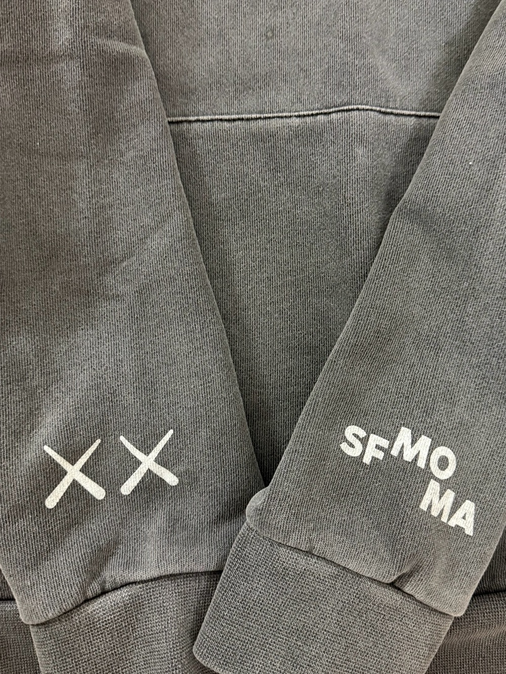 KAWS Black Hoodie with Grey Character Graphic - Picture 3 of 4